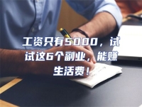 工資只有5000，試試這6個副業，能賺生活費！
